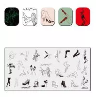 Барбарис, Пластина для стемпинга 12*6 см JR513, 1 шт