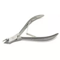 Кусачки маникюрные для кожи серебряные с ручной заточкой в чехле (ava-5)